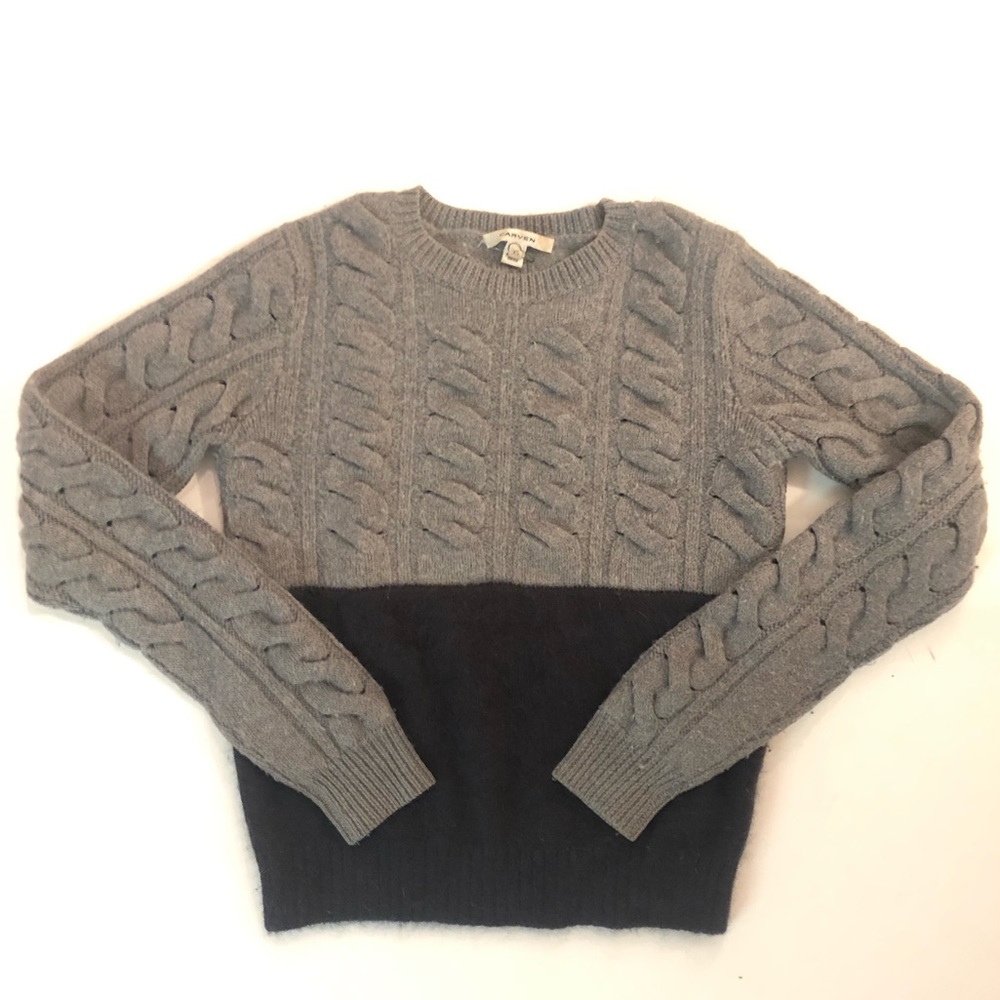 Carven wool and angora cable sweater